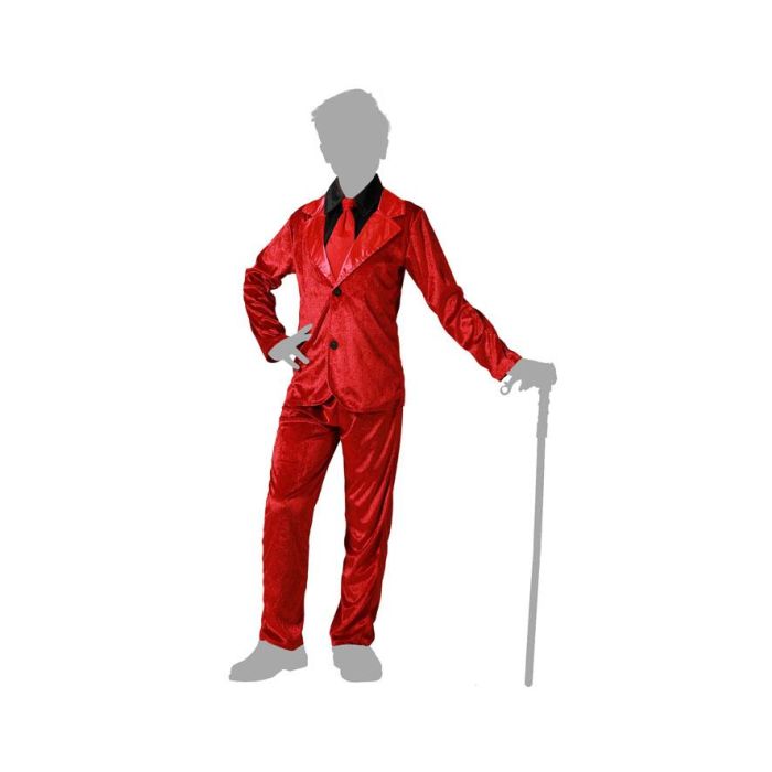 Disfraz Vampiro Rojo Traje Con Corbata Niño 5-6 Años 4 Disfraz Vampiro Rojo Traje Con Corbata Niño 5-6 Años 4