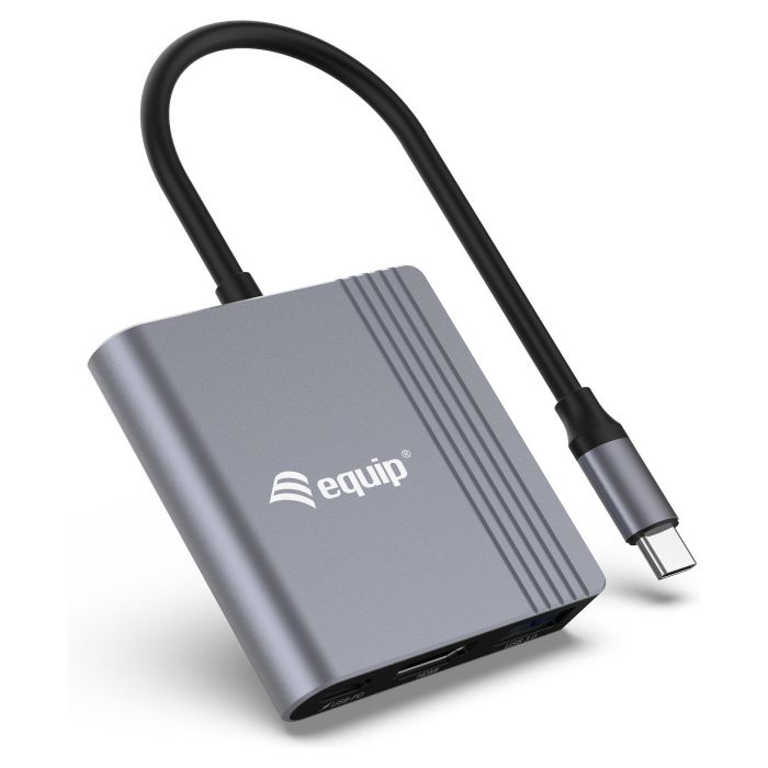 Equip Docking Station USB Tipo C 3 en 1 con HDMI 4K/60Hz, USB-C PD 100W y USB 3.2 Gen1 2