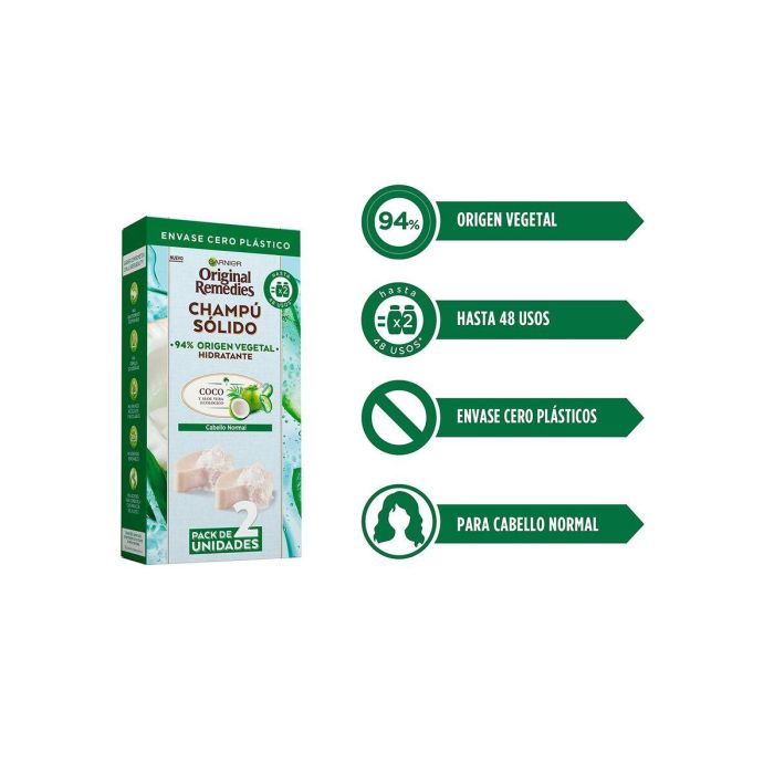 Garnier Original Remedies Champú Sólido Hidratante De Coco 6 Garnier Original Remedies Champú Sólido Hidratante De Coco 6