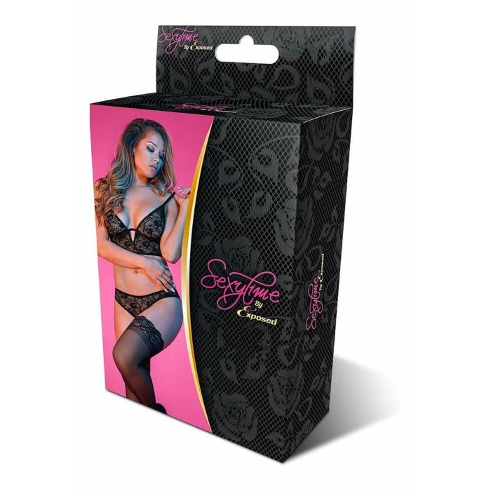 Conjunto de Lencería Exposed Negro (S/M) 0 Conjunto de Lencería Exposed Negro (S/M) 0