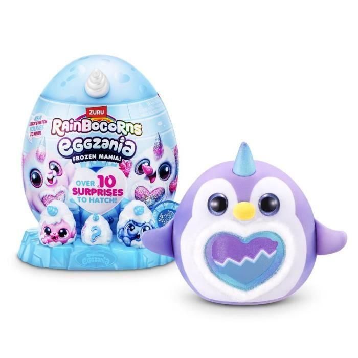 Zuru ZUR1755902011444 Huevo de Peluche Sorpresa Rainbocorns Eggzania Frozen Mania - Tema Helado con Accesorios