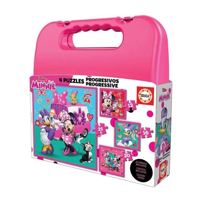 Puzzles progresivos 12-16-20-25 piezas minnie happy helpers en maletin 1 Puzzles progresivos 12-16-20-25 piezas minnie happy helpers en maletin 1