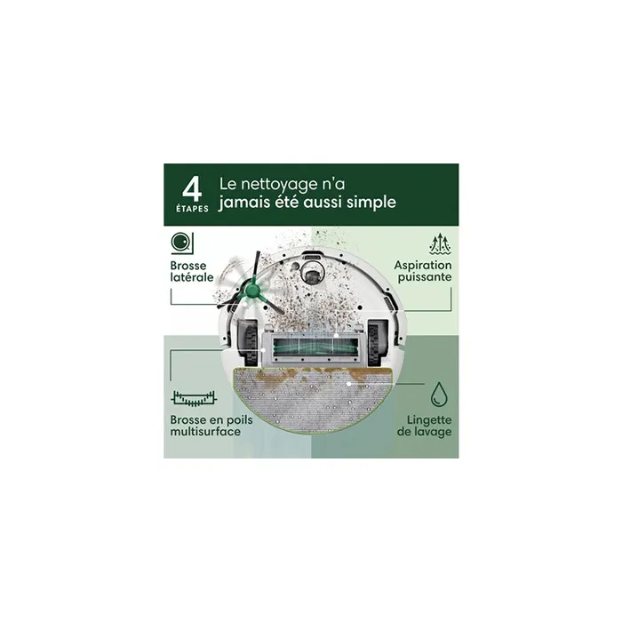 Irobot Robot aspirador Roomba 105 Combo Robot con Base de Vaciado Automático Blanco 3