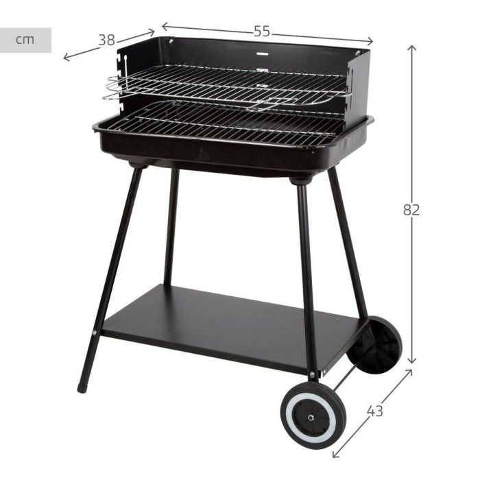 Barbacoa Portátil Aktive Acero Inoxidable Acero 55 x 82 x 43 cm 3 Barbacoa Portátil Aktive Acero Inoxidable Acero 55 x 82 x 43 cm 3