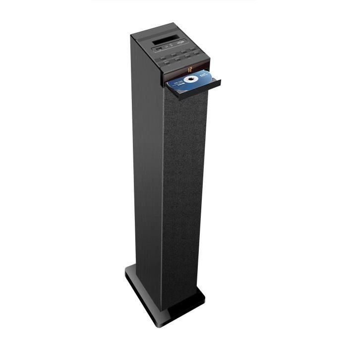 INOVALLEY HP32CD - Torre de sonido Bluetooth, reproductor de CD, USB - Negro 1