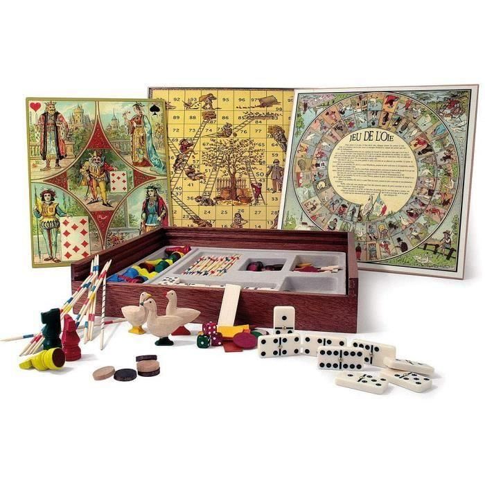 L'Arbre A Jouer Caja de Juegos de Mesa My Tradition de Madera con 8 Clásicos: Mikado, Dominó, Oca y Cartas. +3 Años. L'Arbre A Jouer Caja de Juegos de Mesa My Tradition de Madera con 8 Clásicos: Mikado, Dominó, Oca y Cartas. +3 Años.