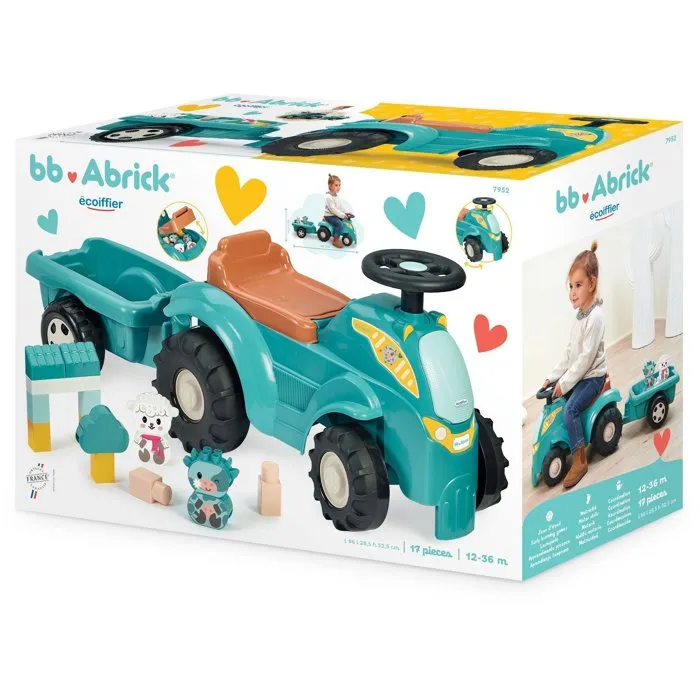 Ecoiffier Tractor Orientable con Remolque y 15 Accesorios - Juguete de 12 a 36 meses - ECO3280250079521 3