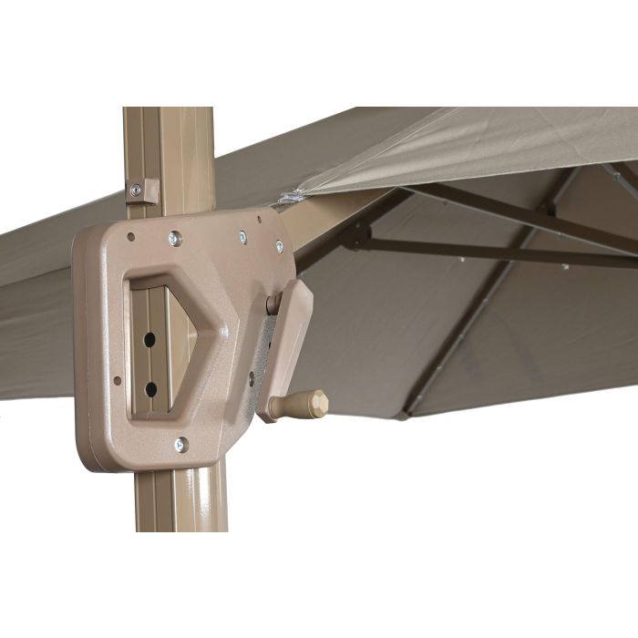 Parasol Terraza Y Jardin DKD Home Decor Beige Champan 350 x 280 x 286 cm 4