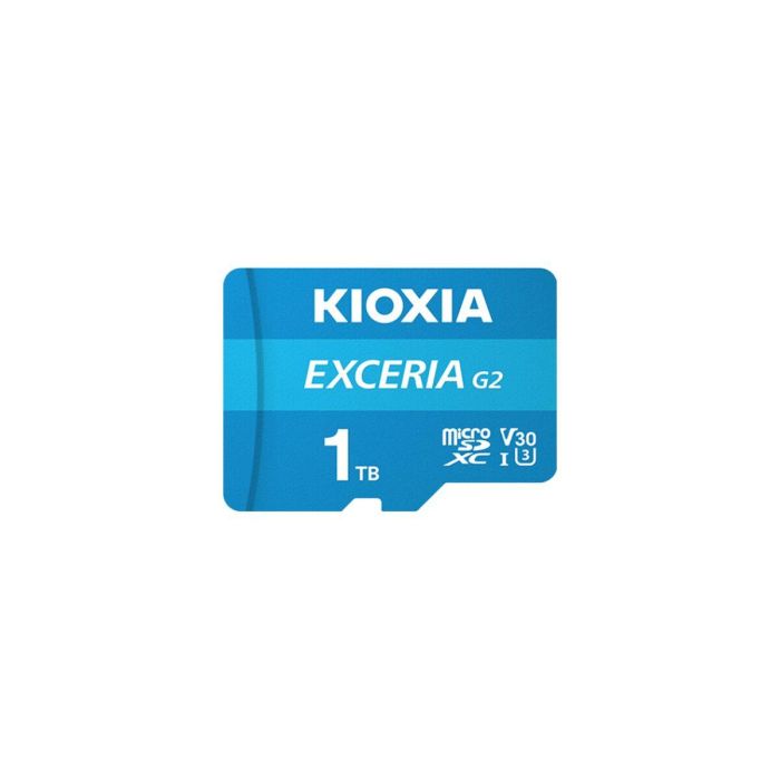 Kioxia LMEX2L001TG2 Tarjeta MicroSDXC 1TB UHS-I U3 V30 Clase 10 100MB/s Lectura 50MB/s Escritura Kioxia LMEX2L001TG2 Tarjeta MicroSDXC 1TB UHS-I U3 V30 Clase 10 100MB/s Lectura 50MB/s Escritura