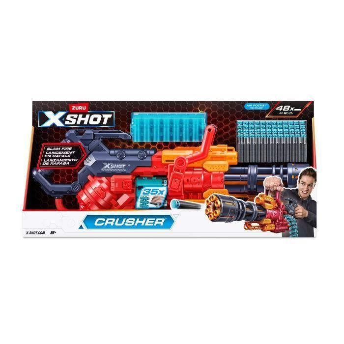 ZURU XSHOT Trituradora Blaster Automático con Correa de 35 Dardos, Alcance 27m, Dispara 4/segundo, Incluye 48 Dardos, +8 Años ZURU XSHOT Trituradora Blaster Automático con Correa de 35 Dardos, Alcance 27m, Dispara 4/segundo, Incluye 48 Dardos, +8 Años
