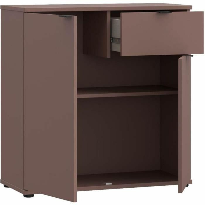 GANYMEDE Cómoda GNM K222LU72, 2 puertas, 1 cajón, Terracota, 80,1 x 34,1 x 82,3 cm 2