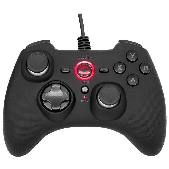 Speedlink RAIT. Gamepad Alámbrico USB para PC, PS3, Nintendo Switch, OLED - Vibración, Negro