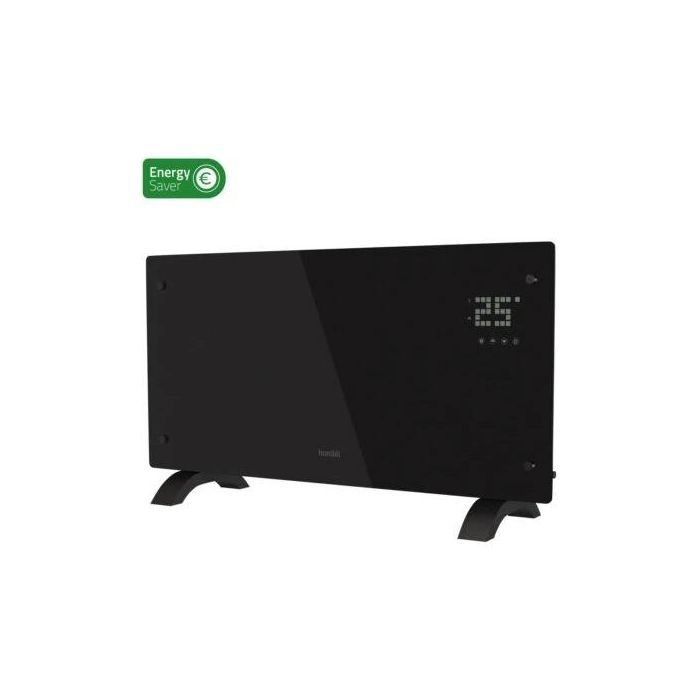 Hombli Calefactor de Convección de Cristal 2000W Negro