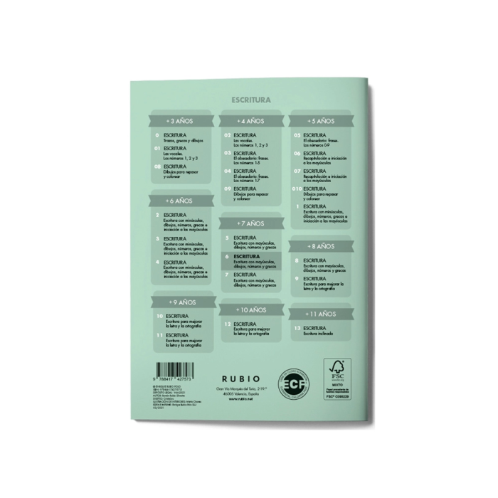 Rubio Cuaderno Caligrafía Nº 6 Certificado FSC 15x213x155 mm 2