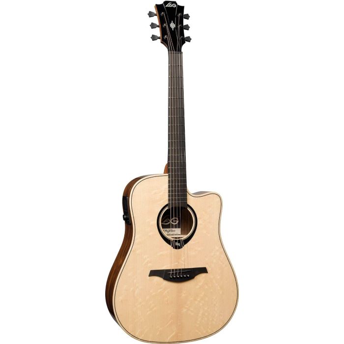 LAG Guitarra Acústica Dreadnought Hyvibe H2 30 A/E Cutaway HyVibe H2 Tapa Abeto Engelmann Fondo Bocote Acabado Brillante 2