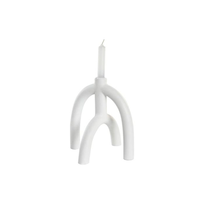 Candelabro Scandi DKD Home Decor Blanco 21.5 x 23 x 21.5 cm 1