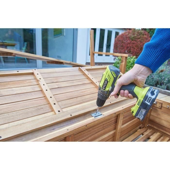Ryobi R18PD2-215G Taladro de Impacto Inalámbrico Compacto 18V, Mandril 10mm, con 2 Baterías 1.5Ah y Cargador 4