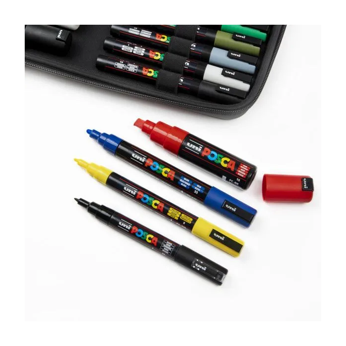 POSCA Maletín Premium Neopreno Marcador Surtido 40P - Tinta pigmentada base al agua, no tóxico, 40 unidades variadas 2
