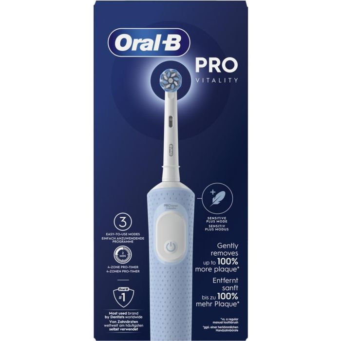 Oral-B Vitality Pro Cepillo Dental Eléctrico Oscilante Adulto, Recargable, 3 Modos, Temporizador, Gris y Blanco, 1 Cepillo 1 Cabezal Oral-B Vitality Pro Cepillo Dental Eléctrico Oscilante Adulto, Recargable, 3 Modos, Temporizador, Gris y Blanco, 1 Cepillo 1 Cabezal