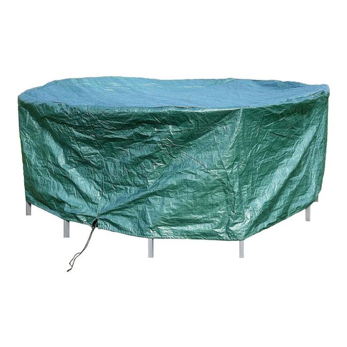 Altadex Funda Protectora para Mesa y Sillas Ø325x90cm, Polietileno 100g/m², Impermeable, Verde 2
