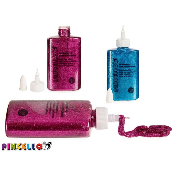 Cola Purpurina 4 Col Oscuros Pincello 3X14CM (24 Unidades) 3 Cola Purpurina 4 Col Oscuros Pincello 3X14CM (24 Unidades) 3
