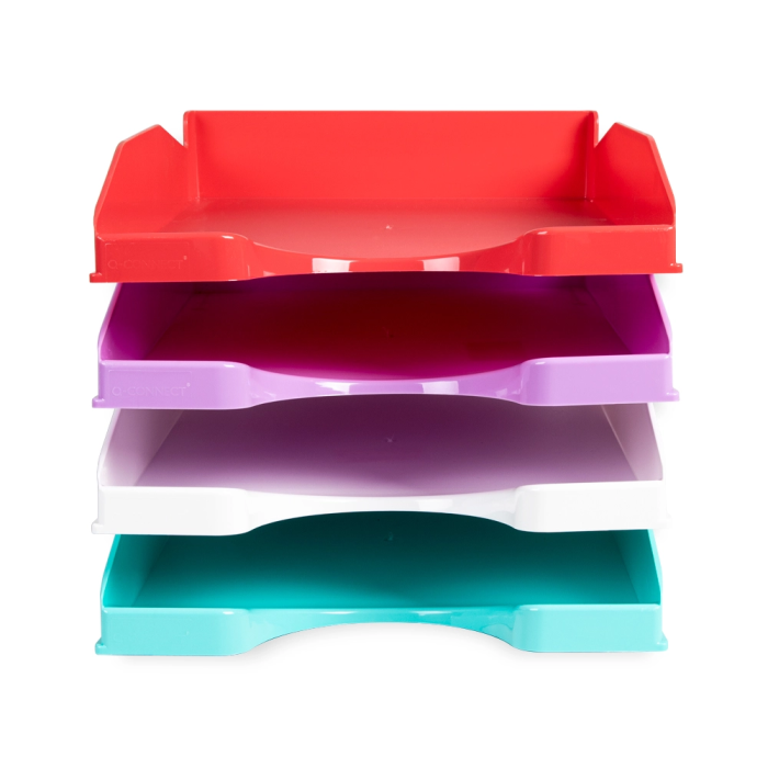 Q-connect Bandeja sobremesa plástico blanco opaco 240x70x340 mm 6 Q-connect Bandeja sobremesa plástico blanco opaco 240x70x340 mm 6