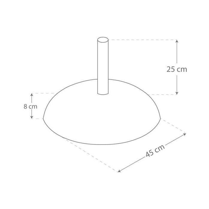 Soporte de parasol cemento 15 kg tubo 4,8 cm 45x33 cm 2 Soporte de parasol cemento 15 kg tubo 4,8 cm 45x33 cm 2