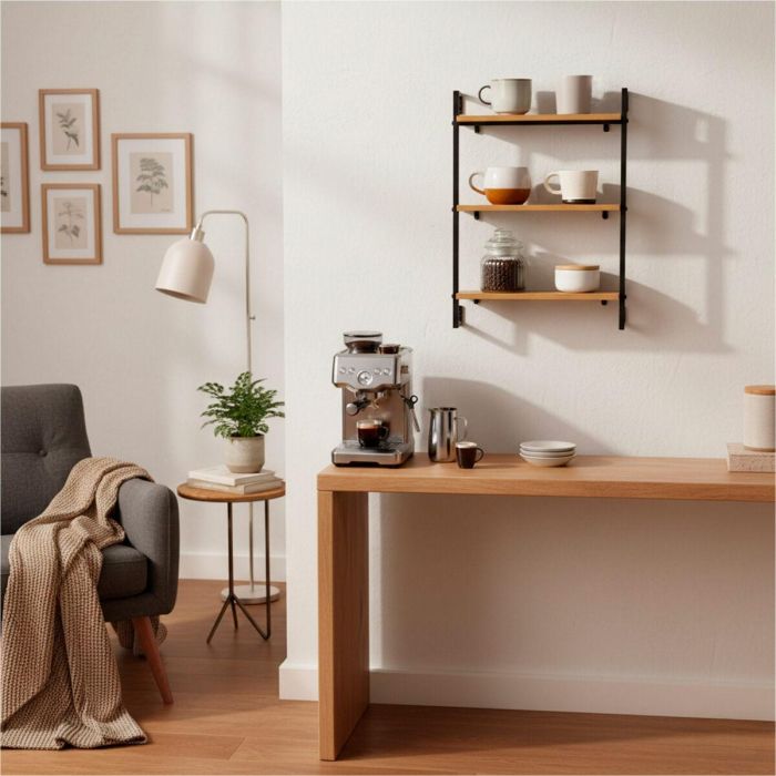 Estantería Max Home Hierro Madera MDF 40 X 55 X 12 cm (4 Unidades) 5 Estantería Max Home Hierro Madera MDF 40 X 55 X 12 cm (4 Unidades) 5