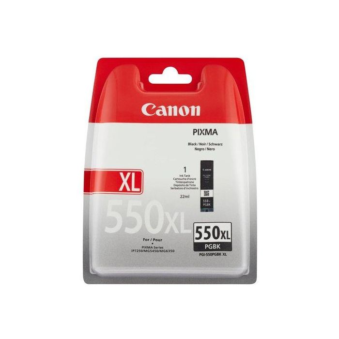 Cartucho Inkjet Canon Pgi-550Xl Pgbk Pixma Mg-5450/6350, Ip-7250 Negro (6431B001)