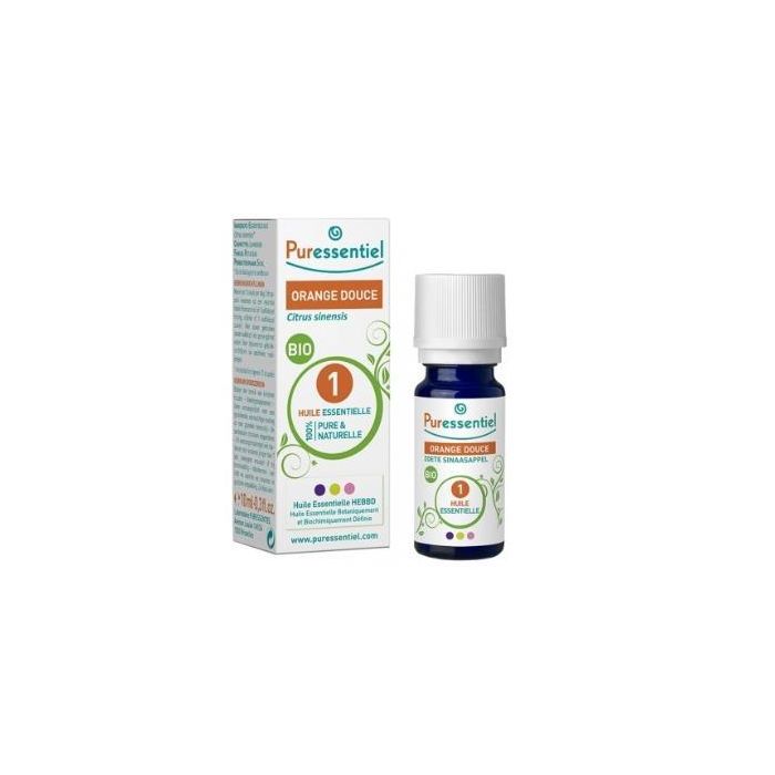 PURESSENTIEL Naranja Dulce Aceite Esencial BIO 10 ml - Citrus x sinensis para Aromaterapia y Bienestar