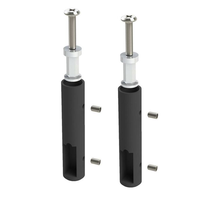 Soportes Tubo Techo Lateral 30-12 Acabados Blanco / Negro Acabado Negro Herrajes Alk Soportes Tubo Techo Lateral 30-12 Acabados Blanco / Negro Acabado Negro Herrajes Alk