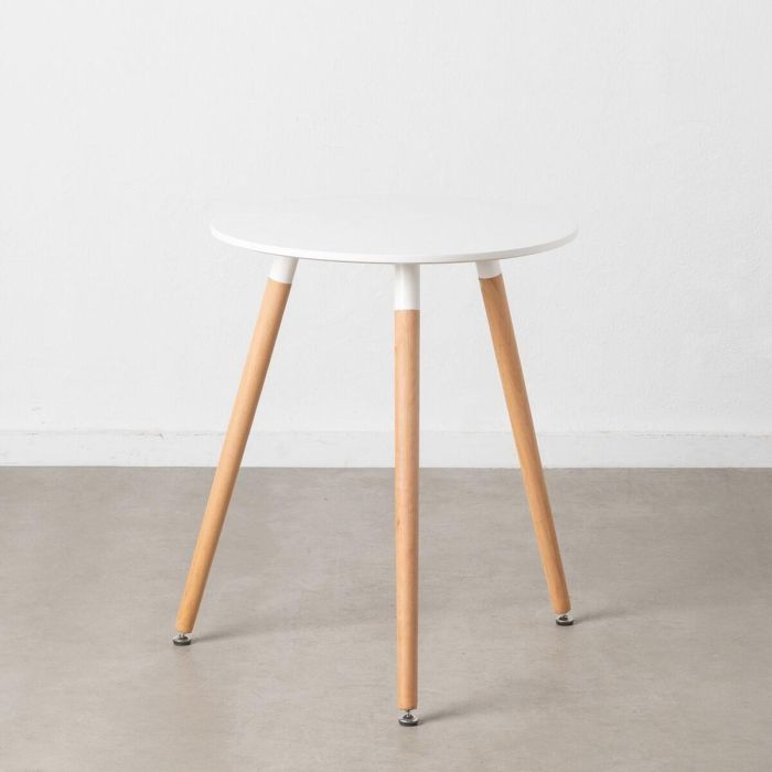 Mesa de Comedor Blanco Madera MDF 60 x 60 x 74 cm Mesa de Comedor Blanco Madera MDF 60 x 60 x 74 cm
