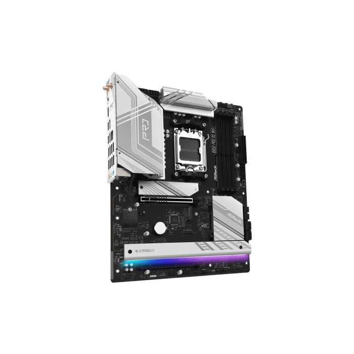 ASROCK AM5 B850 Pro RS WiFi Placa Base ATX para AMD Ryzen 7000/8000/9000 Series con DDR5, 2.5 Gigabit Ethernet y WiFi 6E 3 ASROCK AM5 B850 Pro RS WiFi Placa Base ATX para AMD Ryzen 7000/8000/9000 Series con DDR5, 2.5 Gigabit Ethernet y WiFi 6E 3