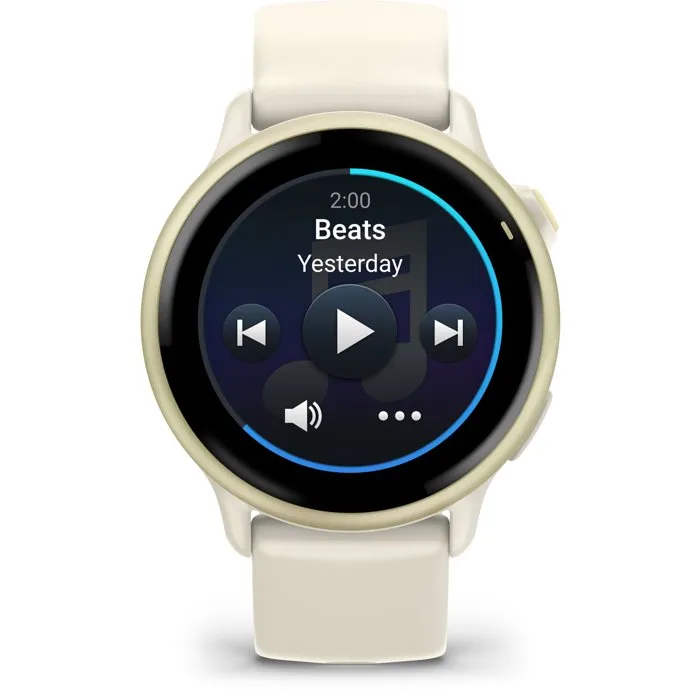 Garmin Vivoactive 6 - Reloj Inteligente con Pantalla AMOLED y GPS - Beige/Dorado