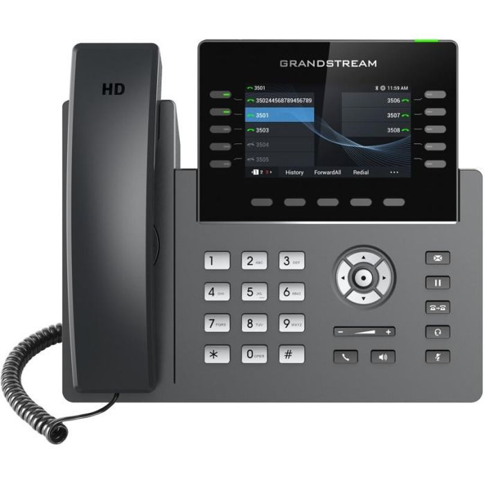 Grandstream GRP-2615 Teléfono IP Profesional para Negocios, 10 Líneas, WiFi, Bluetooth, Pantalla 4.3"