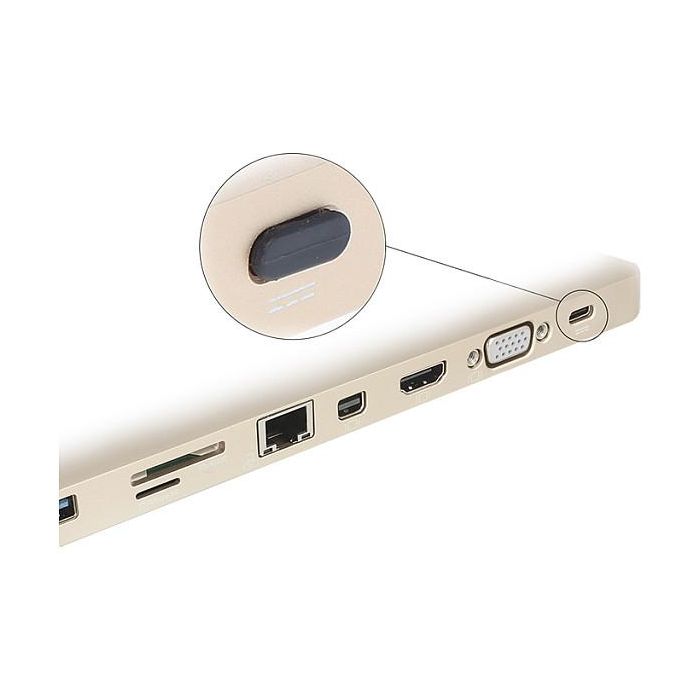DeLOCK 64014 Protector Antiestático para USB-C Hembra, 10 Unidades, Negro 1