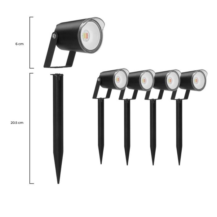 Foco LED KSIX SmartLED Negro (3000K) 8