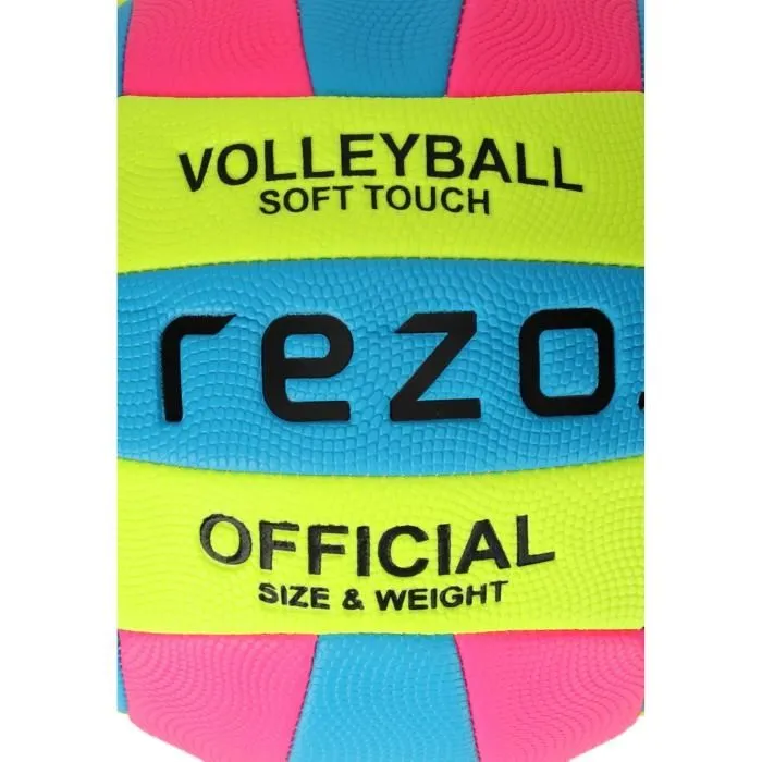 REZO Balón de Voleibol PVC Contraste Bicolor Resistente y Ligero 2
