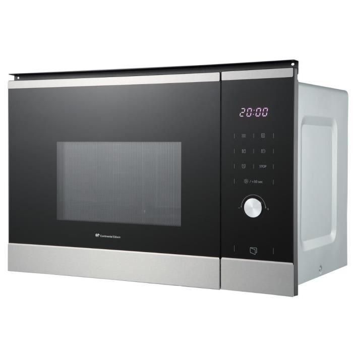 Continental Edison CEMO25GINES Microondas de empotrar, Acero inoxidable negro, 25L, L59,5 x H38,8 x D40,1 cm 3 Continental Edison CEMO25GINES Microondas de empotrar, Acero inoxidable negro, 25L, L59,5 x H38,8 x D40,1 cm 3