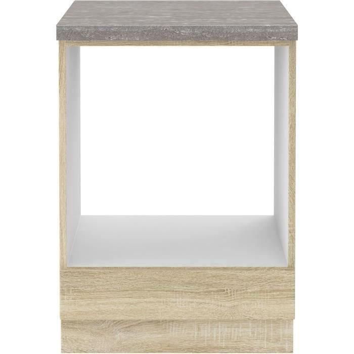 LASSEN Mueble Bajo para Horno Empotrado con Encimera Roble Sonoma - L60 x P51,6 x H85 cm 1