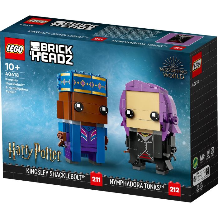 LEGO 40618 Harry Potter Kingsley Shacklebolt & Nymphadora Tonks BrickHeadz Juego de Construcción Multicolor 250 Piezas 5