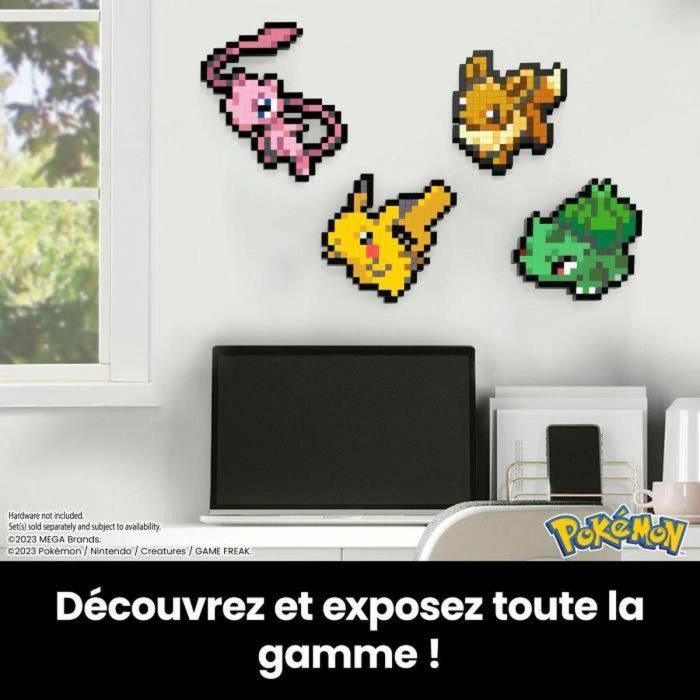 Mega-Pokémon-Eevee-Retro Pixel Art Juego de construcción de 323 piezas - MEGA Pokémon - HTH78 1