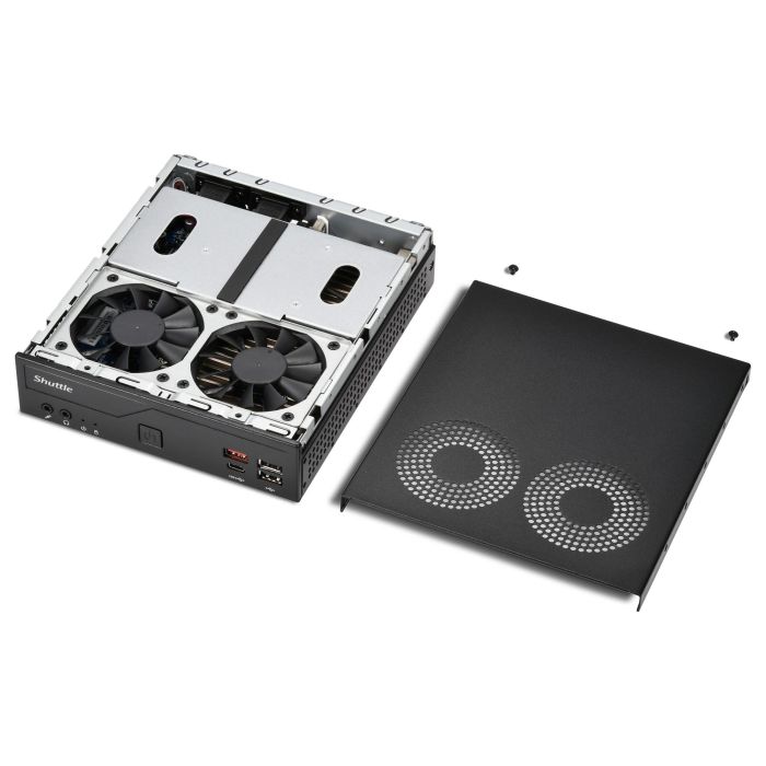 Shuttle XPC Slim DH810 Barebone Mini PC LGA1851, DDR5, USB4, HDMI 2.1, DisplayPort, Fuente 120W, Negro 5