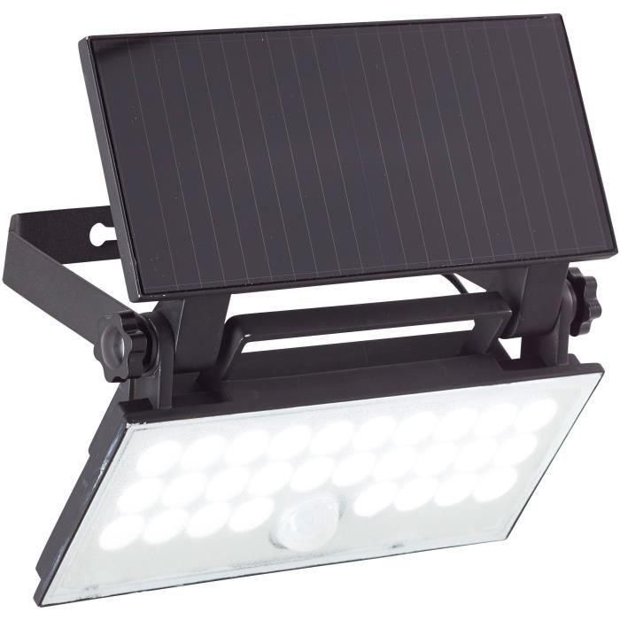 Aplique de exterior - BRILLIANT - LUTON - LED y solar - Detector de movimiento - Plástico y metal - 4 W - Negro 3