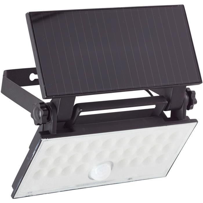 Aplique de exterior - BRILLIANT - LUTON - LED y solar - Detector de movimiento - Plástico y metal - 4 W - Negro 4