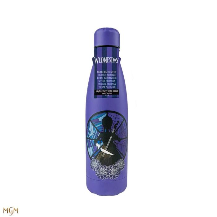 Botella Metálica Wednesday con Cello Morado 500Ml Cinereplicas Redstring CR4071 1 Botella Metálica Wednesday con Cello Morado 500Ml Cinereplicas Redstring CR4071 1