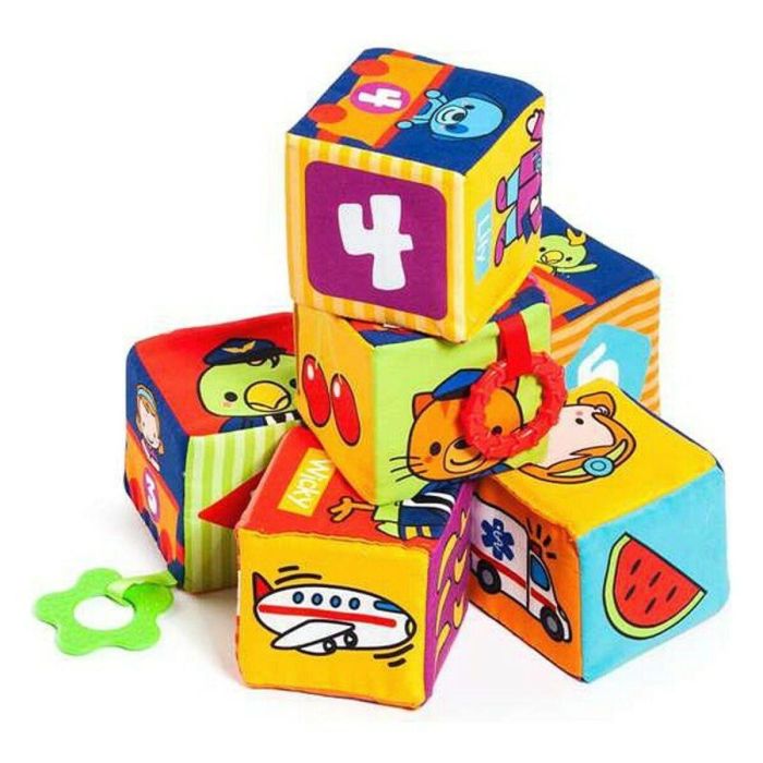 Bolsa cubos aprendizaje de tela 6 piezas 5 Bolsa cubos aprendizaje de tela 6 piezas 5