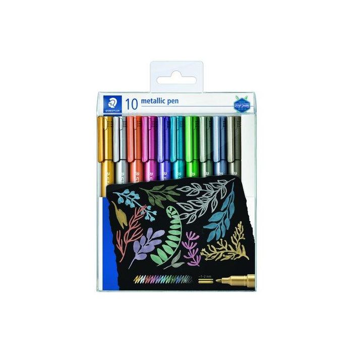 Marcador T.Opaca No Perm. Staedtler 8323 Metalico Blister De 10