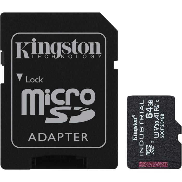Kingston Tarjeta microSD Industrial 64GB 100MB/s con Adaptador