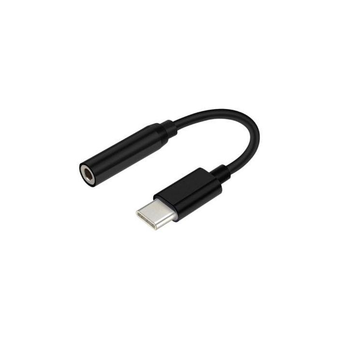 Adaptador USB-C a Jack 3.5 mm Aisens A109-0348 Negro 15 cm (1 unidad)